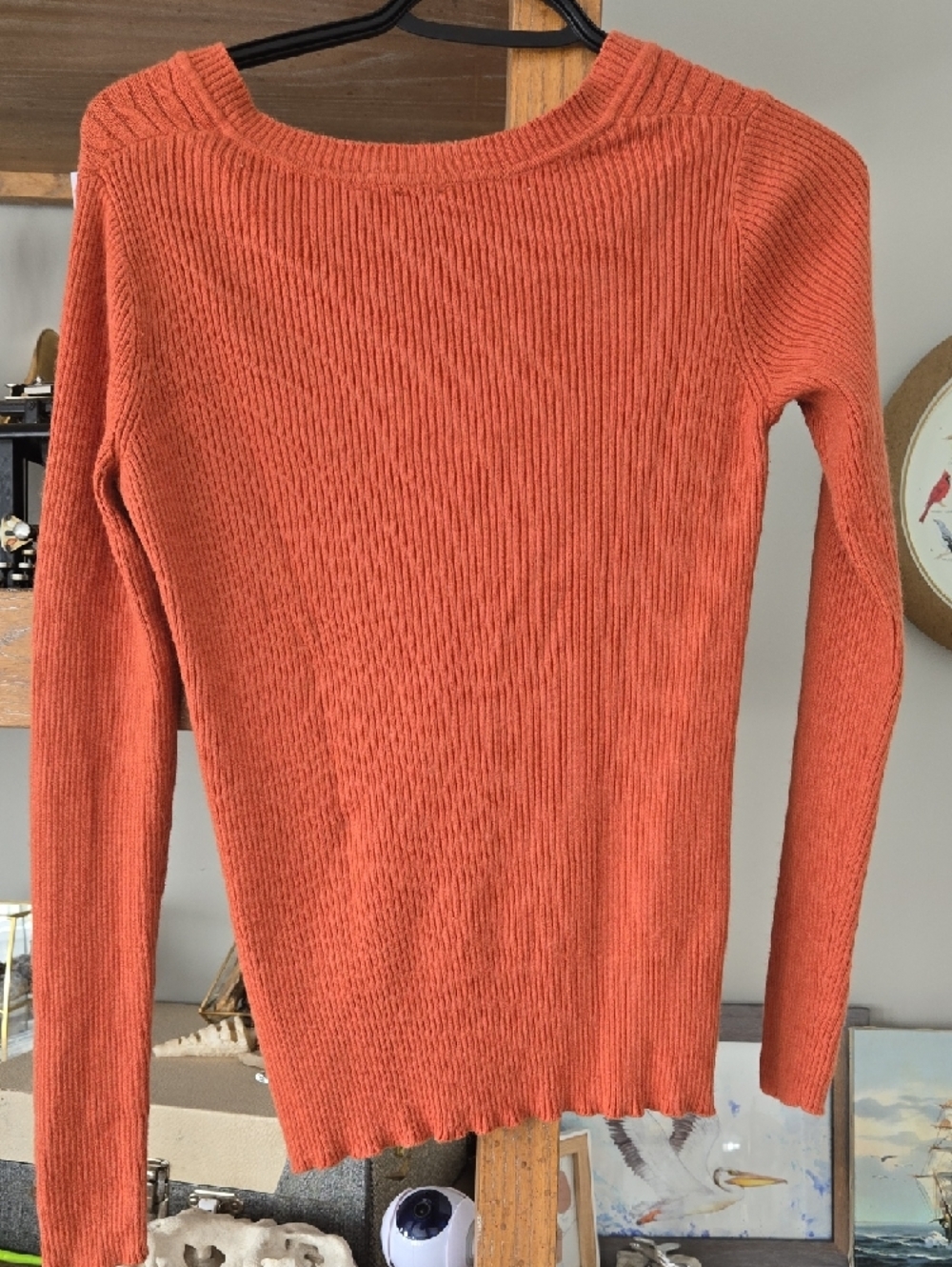 🎁 Last Chance $5 Bucks Esprit Women's Cable Knit Sweater - Burnt Orange - Picture 5 of 5